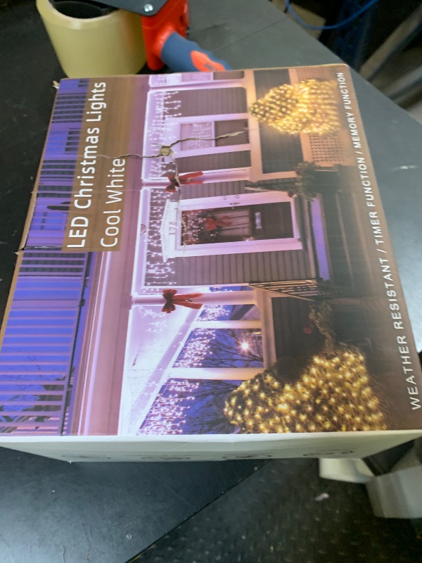 Photo 1 of 132FT 1332 LED Outdoor Christmas Lights - 296 Ice Drops, 12 Pro Modes with Timer Memory & Brightness, Waterproof Hanging Ice String Light for Holiday Wedding Garden Fence House Decor (Cool White)