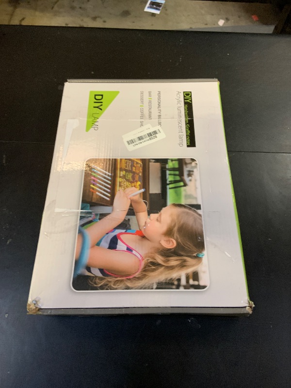 Photo 1 of LED Note Board with Colors, 4 Modes & 7 Colors Acrylic Dry Erase Board with Light, Include Adapter, Hanging Chain, Led Drawing Board with Stand,Suitable for Home (13.78 * 9.84in)LPNPMFA7360520
