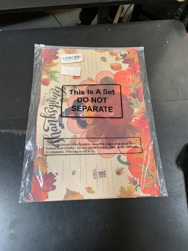 Photo 1 of 25 Pieces Fall Leaves Happy Thanksgiving Placemats Disposable Paper Table Mats Thanksgiving Decor Table Placemats Autumn Maple Leaves 11 x 17 Inch for Kids (Turkey)