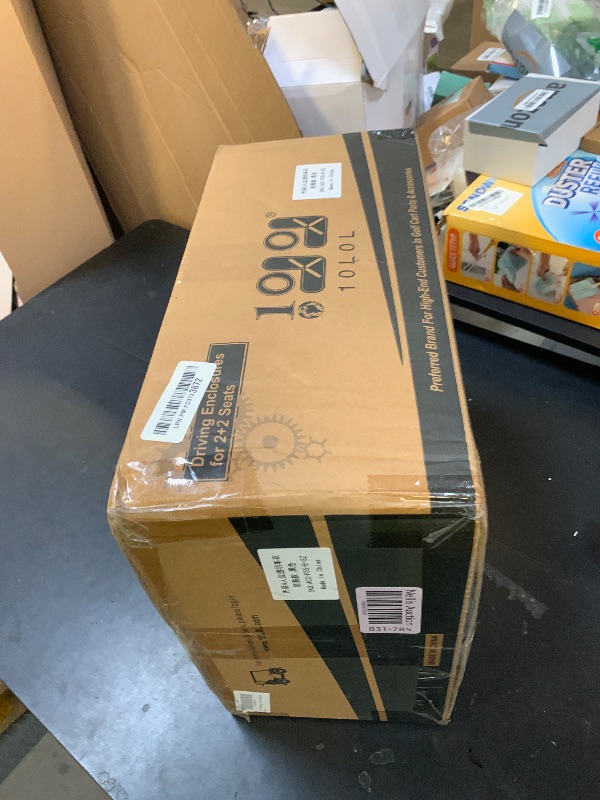 Photo 1 of 10L0L 4 Passenger Golf Cart Driving Enclosure for Club Car Precedent with Short Roof Up to 57", 4-Sided Clear Window 600D Rain Cover All Weather Windproof Waterproof-Black