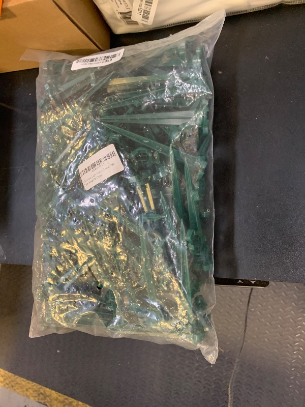 Photo 1 of 100 Pack Christmas Light Stakes, 4.5 Inch Lighting Stakes for C7 C9 Christmas Lights Outdoor, Yard Stakes,Garden,Lawn,Pathway, Patio, Path, Walkway, Christmas Decoration Green