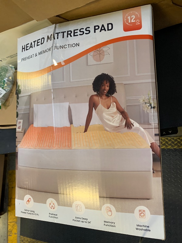 Photo 1 of Yuurom Heated Mattress Pad Full 54"×75", Bed Warmer with Memory&Preheat Functions, Electric Mattress Pad Single Control 12 Heat Settings 12-Hour Auto Off 13ft Extra Long Cord Fits 18-24" Deep Pocket
