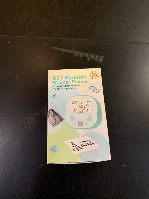 Photo 1 of NDYIN Sticker Printer, PrintPods Mini Printer, Bluetooth Portable Sticker Maker with 3 Rolls Paper, Print Pod Inkless Thermal Printers for iphone, Impresora Portátil for Notes, Journal, DIY, Kids Gift