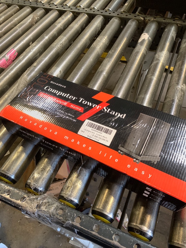 Photo 1 of Hovadova Adjustable Mobile CPU Stand, Ventilated Computer Tower Stand with 4 Caster Wheels Fits Most PC Tower, Under Desk CPU Holder PC Floor Cart Computer Riser for Students and Gamers (Black)