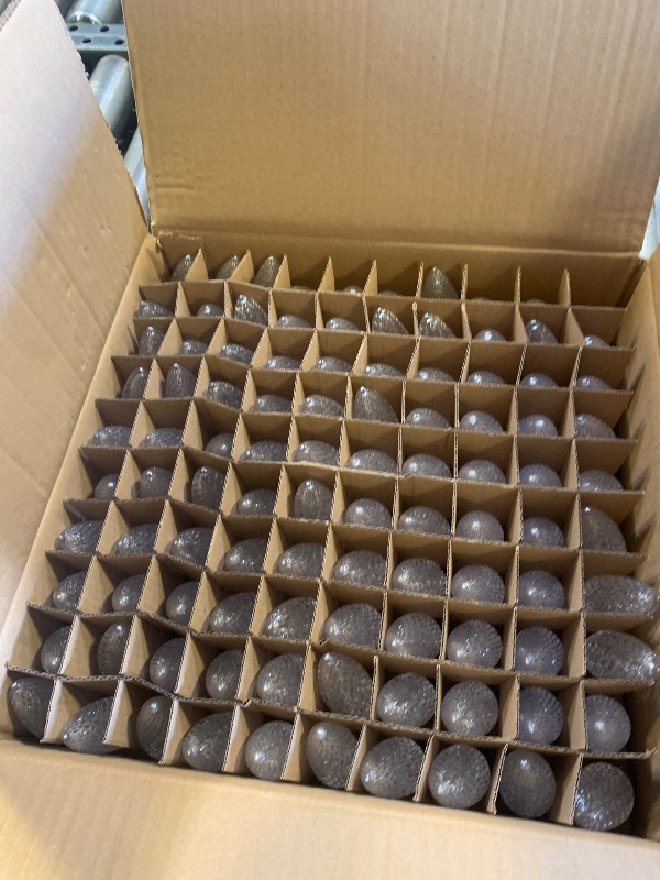 Photo 1 of 100 Pack C9 LED Replacement Christmas Light Bulb, C9 Shatterproof LED Bulb for Christmas String Light, E17 Intermediate Base, Commercial Grade Dimmable Bulbs, Pure White