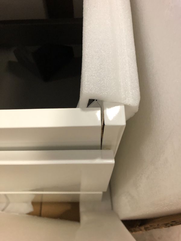 Photo 1 of *DAMAGED** KEIKI 30'' Wall-Mounted Bathroom Vanity with Sink - Floating Design, 2 Soft-Close Drawers & Resin Basin, Space-Saving for Small Bathrooms, Glossy White