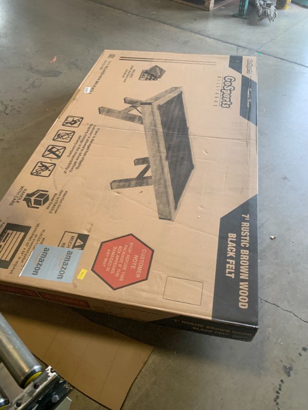 Photo 1 of GoSports 7 ft Pool Table with Wood Finish - Modern Billiards Table with 2 Cue Sticks, Balls, Rack, Felt Brush and Chalk - Choose Your Style