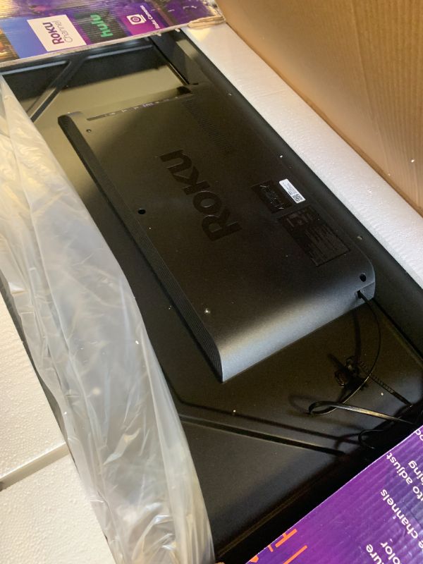 Photo 1 of **DAMAGED** Roku Smart TV 2025 – 55-Inch Select Series, 4K HDR TV – Roku TV with Enhanced Voice Remote – Flat Screen LED Television with Wi-Fi for Streaming Live Local News, Sports, Family Entertainment