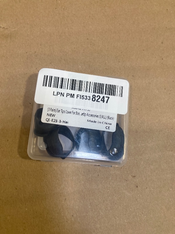 Photo 1 of [3 Pairs] Ear Tips Cover for Bose QuietComfort Earbuds II (2022) &Bose QuietComfort Ultra Earbuds (2023), Silicone Sport Ear Hook Cover, Anti-Slip Replacement Eartip Accessories (S,M,L) (Black)