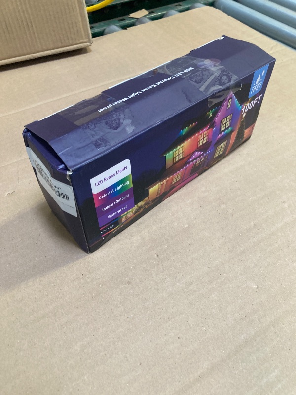 Photo 1 of 100FT Permanent Outdoor Lights for House, 2025 RGB LED Waterproof Christmas Lights Outdoor with Smart APP Remote Control, Outside Eaves Lighting House Decor for Holiday, Halloween, Roof, Party, Daily