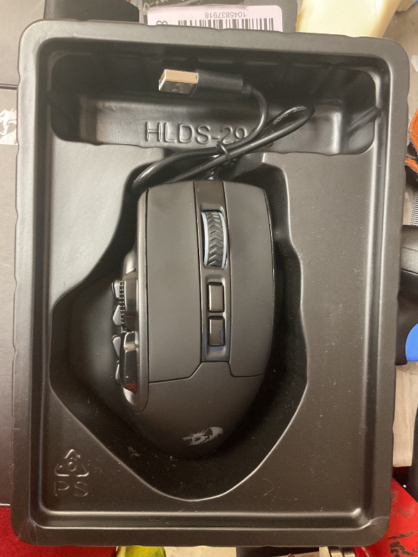 Photo 1 of Redragon M811 PRO Wireless MMO Gaming Mouse, 15 Programmable Buttons RGB Gamer Mouse w/Ergonomic Natural Grip Build, 10 Side Macro Keys, Software Supports DIY Keybinds & Backlit