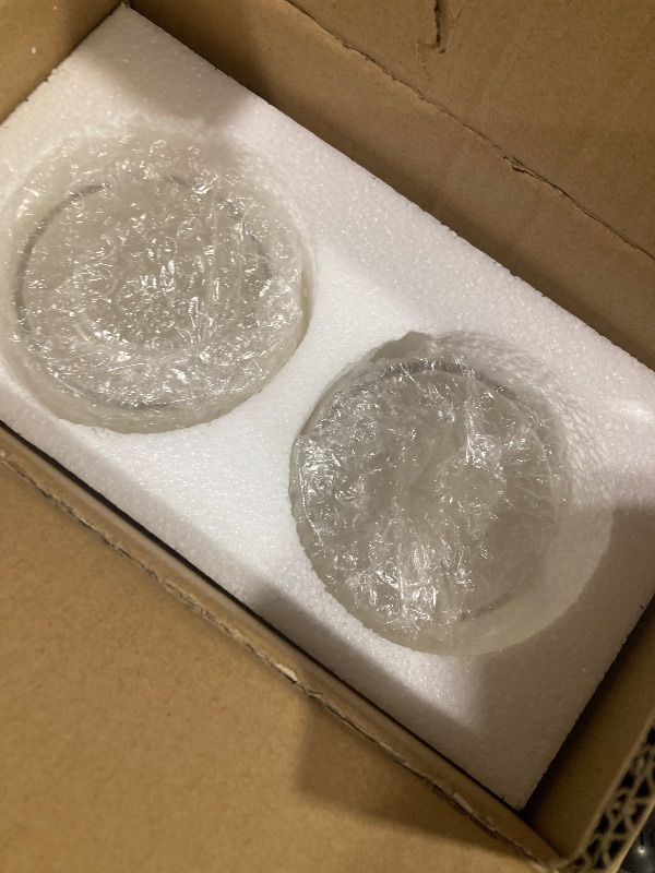 Photo 1 of Anmire 2 Pack Clear Water Ripple Glass Shade, Cylinder Light Fixture Replacement Globe or Cover with 1-5/8-Inch Fitter for Wall Sconce Chandelier Pendant Light, G0002