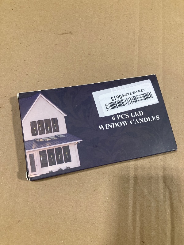 Photo 1 of 6.1" x 0.5" Window Candles with Sensor Dusk to Dawn, 6 Pcs Ivory Flameless Taper Candle with Dimmer Battery Operated with Nano Adhesive lasts up to 200+ Hours for XMas, Halloween Decor and Holiday