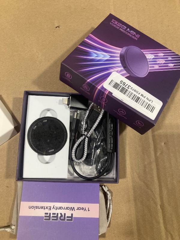 Photo 1 of 132G (9800 Hour) Voice Activated Recorder - Elasound Voice Recorder with AI-Intelligent Triple Noise Reduction, Portable Audio Recorder for Work, Lectures, Meetings, 100H Continuous Recording Device