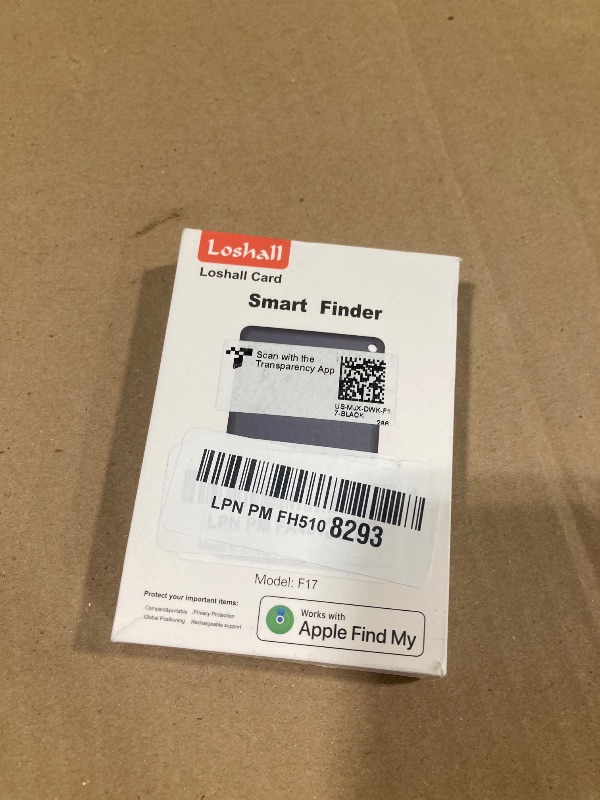 Photo 1 of Air Wallet Tracker Tag (iOS Only), Bluetooth Tracker Works with Apple Find My, | Rechargeable | Water-Resistant | Item Finder, Locator for Tracking Luggage, Wallet, Key, Suitcases, Bags