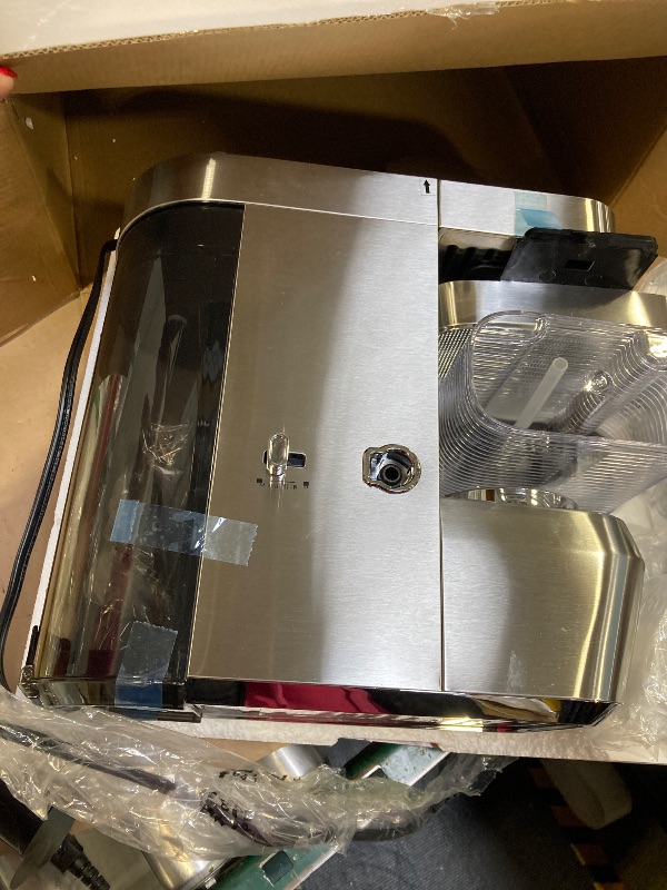 Photo 1 of AMZCHEF Espresso Machine with LCD Display, 20 Bar Cappuccino Machines with Automatic Milk Frother for Home Gifts, Latte Coffee Maker with Dual Wall & Filters, Stainless Steel Sliver