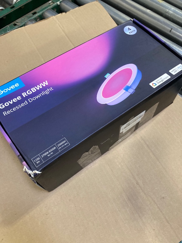 Photo 1 of 3PACK  Govee Smart Recessed Lighting 6 Inch, Wi-Fi Bluetooth Direct Connect RGBWW LED Downlight, 65 Scene Mode, Canless Recessed Light Work with Alexa & Google Assistant with Junction Box, 1100 Lumen