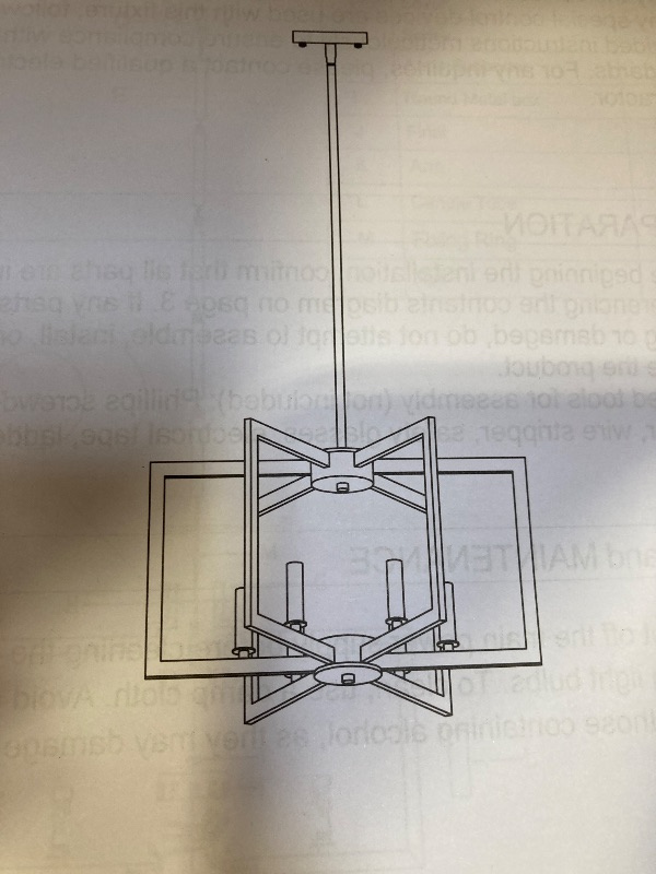 Photo 1 of 6-Light Geometric Chandelier