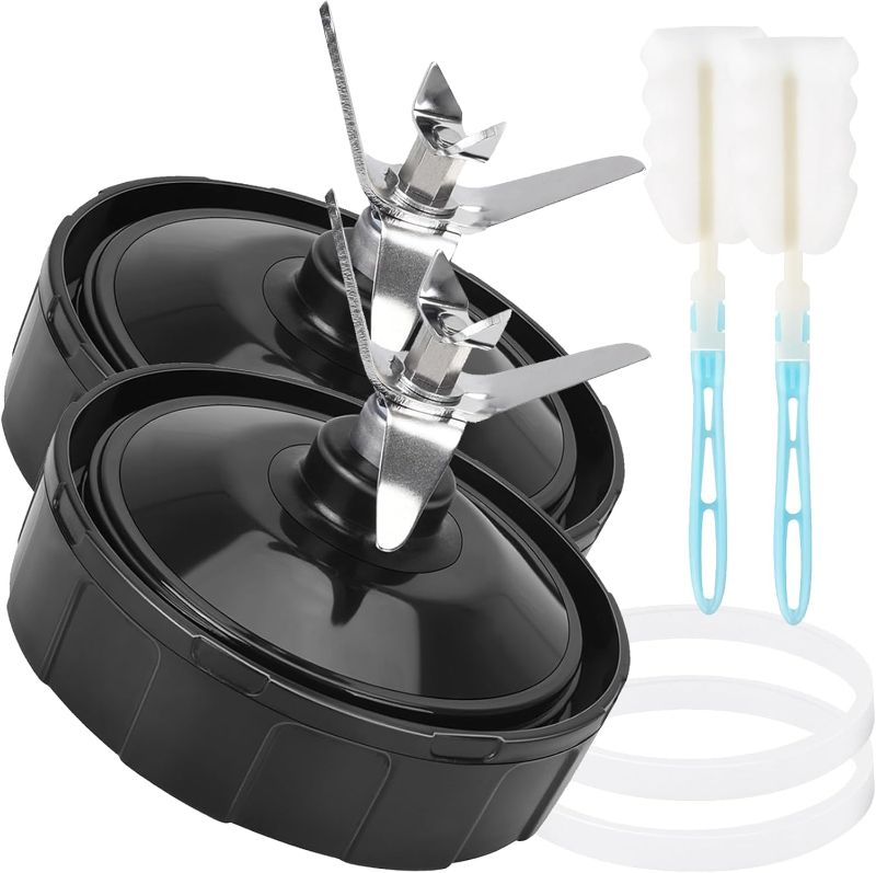 Photo 1 of 7 Fins Blender Blade Replacement Parts 2pcs Compatible with Ninja Blender Top Lid Accessories for Ninja Auto iQ BL682-30 BL642-30 BL450-30 BL482-30 BL687CO-30 ect.
