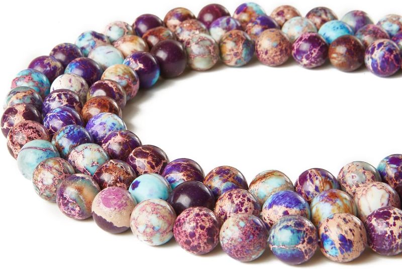 Photo 1 of 150pcs 6mm Colorful Imperial Jasper Beads Natural Gemstone Beads Round Loose Beads for Jewelry Making