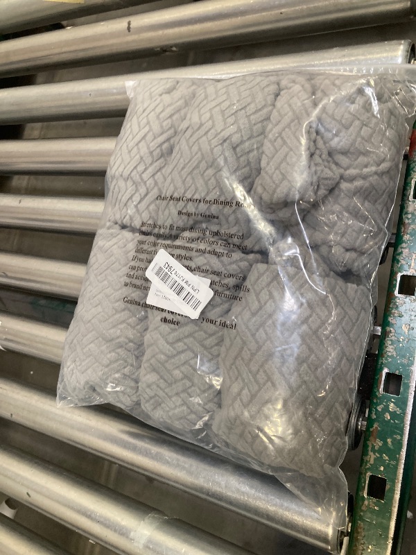 Photo 1 of Genina Seat Covers for Dining Room Chair Seat Slipcovers Kitchen Chair Covers (Gray, 6 Pcs)