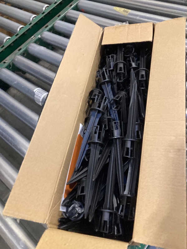 Photo 1 of 100-Pack Christmas Light Yard Stakes, 5.5 Inch Lighting Stakes for C7 C9 Christmas Lights Outdoor, Universal Yard Stakes for Outdoor Holiday Lights Use on Garden Lawn Patio Pathway Walkway – Black