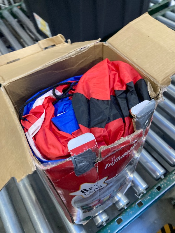 Photo 1 of 8 FT Christmas Inflatable Train with Santa Claus, Snowman, Penguin, Gift Boxes, Blow Up Yard Decorations with Built-in Lights, Lovely Xmas Train Carriage for Holiday Display Lawn Garden Party Decor