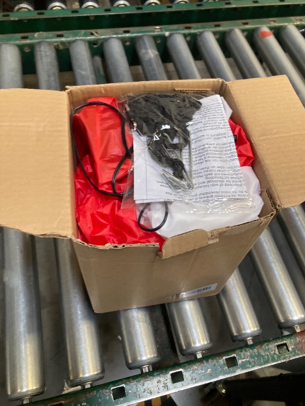 Photo 1 of 6 FT Christmas Inflatable Frame with Santa Claus, Blow Up Outdoor Decorations Built-in Human Body Induction Led Lights, Funny Xmas Photo Props Garden Yard Party Decor