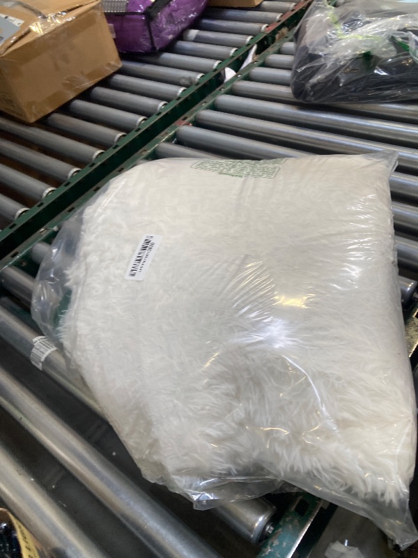 Photo 1 of 5x7ft Fluffy Fuzzy Area Rug for Living Room Bedroom, Ultra Soft Rugs for Living Room, Modern Shaggy Carpets Rug for Boys Girls Dorm Nursery Home Decor Aesthetic, Upgrade Non-Slip Durable, Cream White