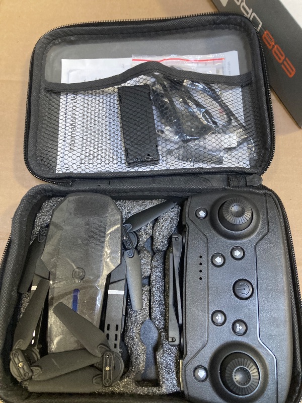 Photo 1 of Mini Drone With 4K Cameras,Drones One Key Take Off/Landing, Waypoint Fly,Gesture Selfie,Headless Mode,3 Speeds Modes,2 Batteries,Remote Control Foldable RC Quadcopter Toys Gifts for Boys Girls. (Black)