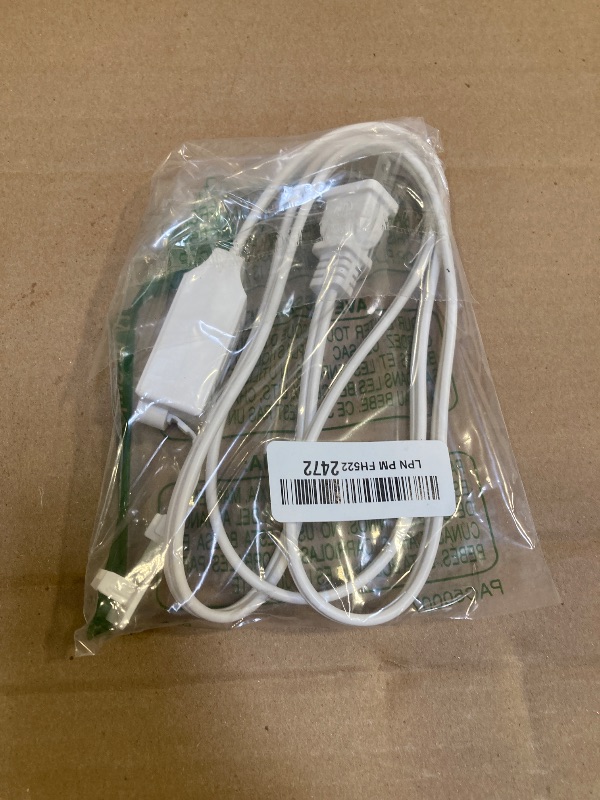 Photo 1 of 2 Prong Extension Cable 4 FT, Extra Long Power Cord With 3 Outlets, Flat Multiple Cable With Tamper Guard, ETL Listed, Outlet Saver, OFC, 16 Gauge Wire, 13A/125V, White With 25 Pcs Ties