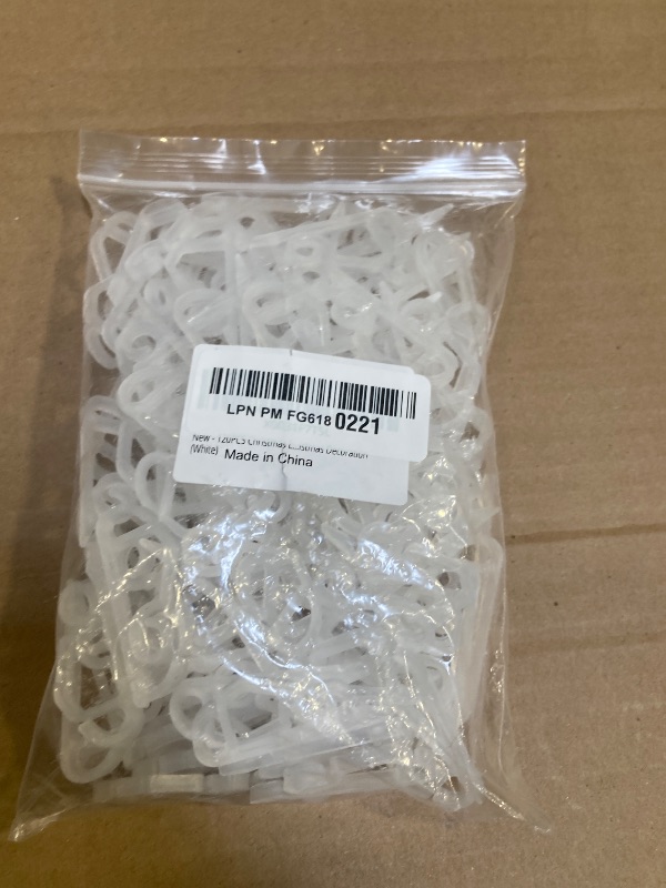 Photo 1 of 120PCS Weatherproof Outdoor Light Clips - Mini Plastic Gutter Hanging Hooks for Christmas & Holiday Decoration (White)