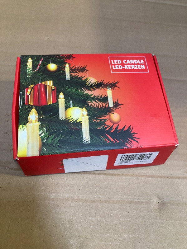 Photo 1 of 20PCS LED Christmas Tree Candles with Remote and Timer, Waterproof Battery Operated Flameless Flickering Taper Candle Lights, Warm White Electric Fake Candles for Christmas, Home Decoration (Ivory)