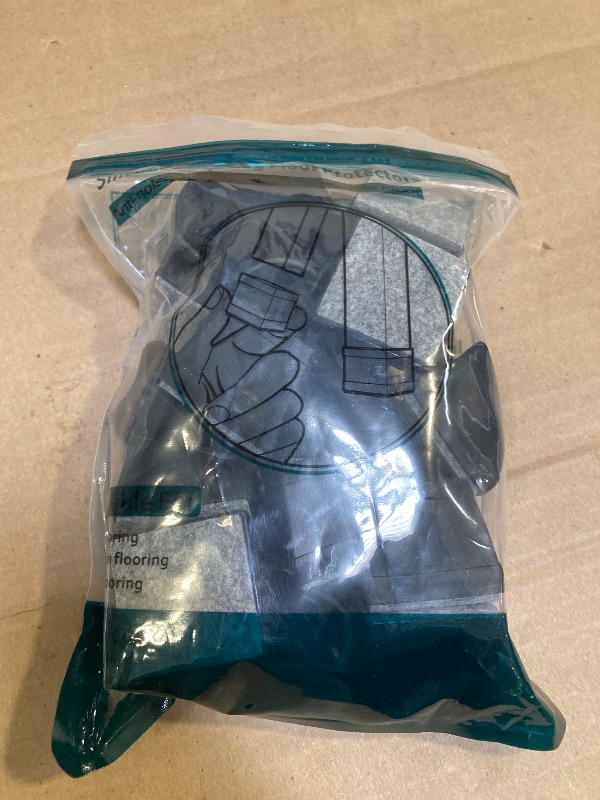 Photo 1 of 16 PCS Square Chair Leg Floor Protector, Silicone Chair Leg Cover, Furniture Leg Protectors with Felt, Mobile Table Leg pad, Protect The Floor from Scratches.1 1/2 in Black.