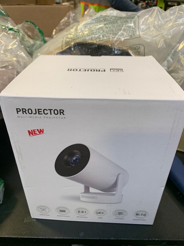 Photo 1 of ?Electric Focus?Mini Projector, Projector 4K 1080P Support, 260 ANSI Lumens Projector with Wifi and Bluetooth, Upgrade Smart Proyector, 5w Speaker, Auto Keystone Correction 35"-130" Screen HY300 Plus