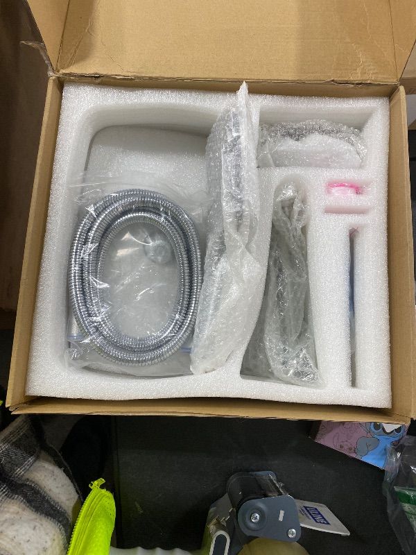 Photo 4 of 12 Inch Rain Shower Head with Handheld Spray Combo and Extention Arm, High Pressure Rainfall Waterfall Shower Heads, Dual Showerhead with 3-Way Diverter - Height/Angle Adjustable(Chrome)