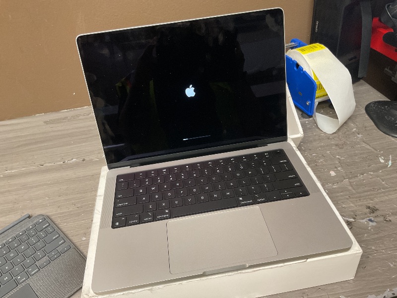 Photo 1 of LOCKED….SEE CLERK NOTES********** Apple 2024 MacBook Pro Laptop with M4 Pro, 12?core CPU, 16?core GPU: Built for Apple Intelligence, 14.2-inch Liquid Retina XDR Display, 24GB Unified Memory, 512GB SSD Storage; Silver