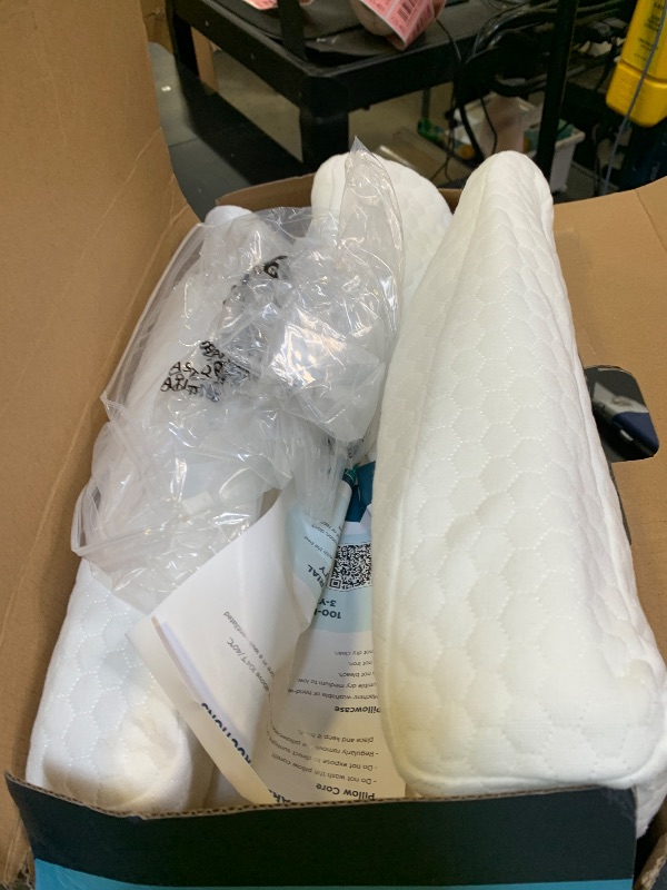 Photo 1 of Emircey Clinical-Level Relief Cervical Neck Pillow for Sleeping, Orthopedic Contour Memory Foam Pillow for Side Sleepers, Cooling Reading Pillow for Neck Relief, Ergonomic for Back Stomach Sleepers