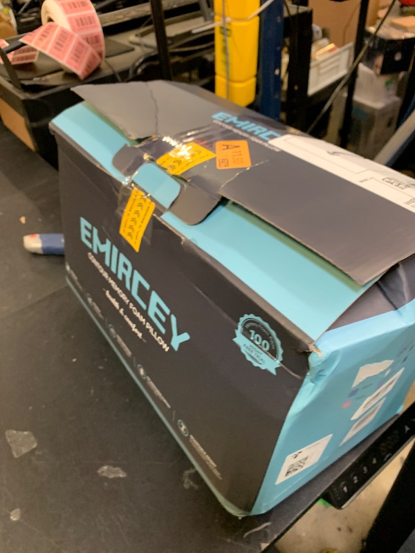 Photo 1 of Emircey Clinical-Level Relief Cervical Neck Pillow for Sleeping, Orthopedic Contour Memory Foam Pillow for Side Sleepers, Cooling Reading Pillow for Neck Relief, Ergonomic for Back Stomach Sleepers