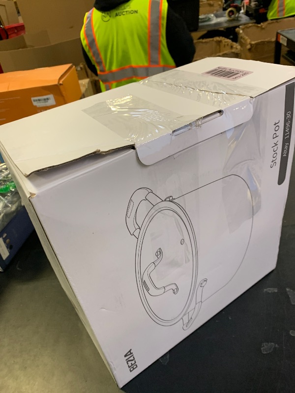 Photo 1 of 12 Quart Tri-Ply Stainless Steel Stock Pots with Lid, BEZIA Induction Soup Pot with Lid, Large Kitchen Cooking Pots with Silicone Handle, Compatible with All Cooktops, Free of PTFE/PFOA/PFOS