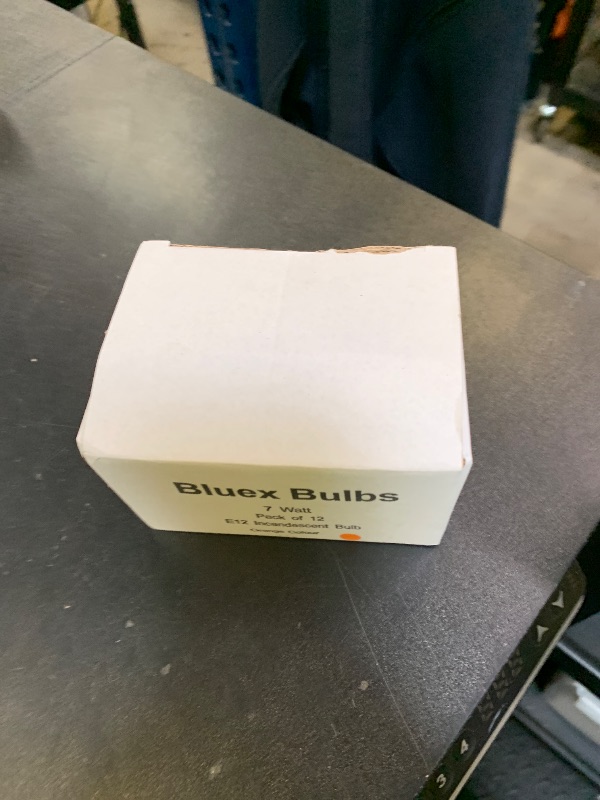 Photo 1 of 12 Pack C7 Orange Light Bulb Ceramic Incandescent 7 Watt E12 Base C7 Night Light Colored Bulb Candelabra Based Orange Bulb Halloween Bulb