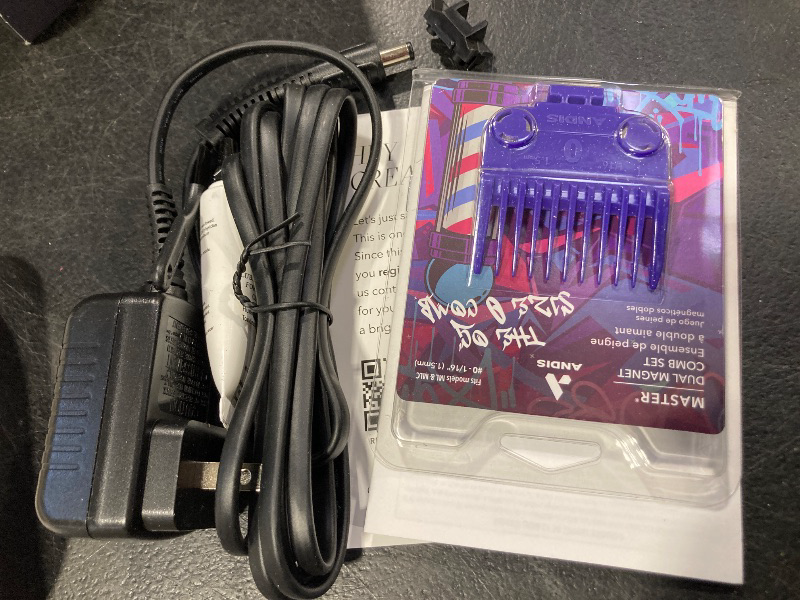 Photo 1 of Andis Black Label MLC Professional Master Cordless Lithium-Ion Hair Clipper, Adjustable Carbon Steel Blade for Close Cutting, Black