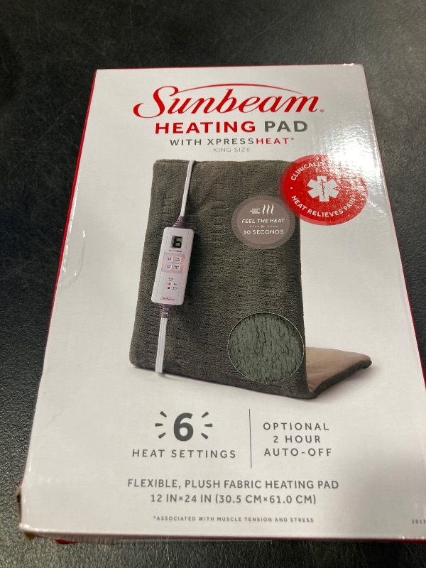 Photo 1 of Pure Enrichment® PureRelief® XL Heating Pad - 12" x 24" Electric Heating Pad for Back Pain & Cramps, 6 Heat Settings, Soft Machine Wash Fabric, Auto-Off & Moist Heat (Charcoal Gray)