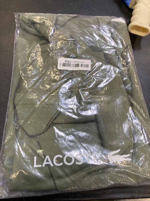 Photo 1 of Lacoste Men's Regular Fit Colorblock Mini-Piqué Polo, Black/Lapland/Sinople, Large