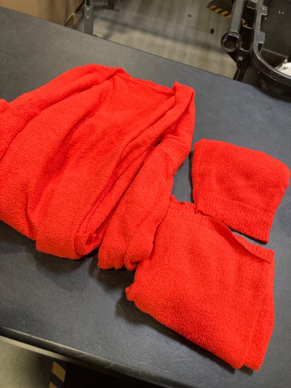 Photo 1 of see notes.........AOHITE Womens Sexy Fuzzy 3 Piece Cardigan Outfits Fleece Warm Crop Top Shorts Pajamas Loungewear Sets Red Small