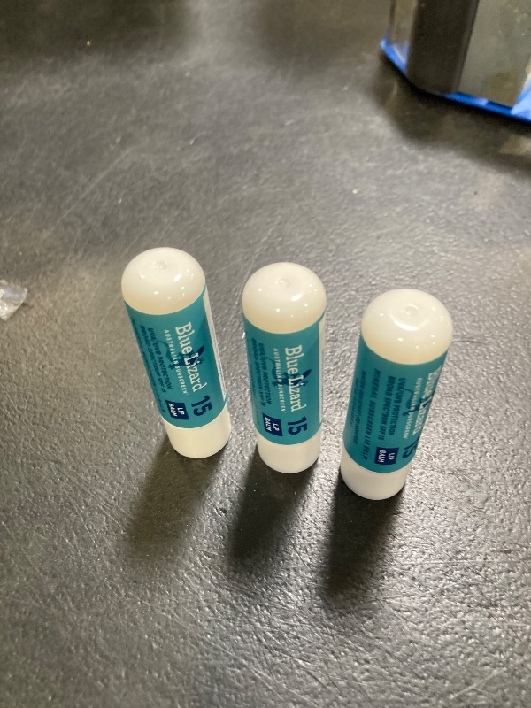 Photo 1 of 3-Pack Blue Lizard Mineral SPF 15 Lip Balm: Broad Spectrum Sun Protection