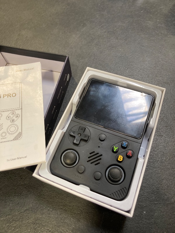Photo 1 of R36TMAX Retro Gaming Console, 4.0'' IPS Screen, Retro Handheld Game Console with 18000+ Classic Games Supports WiFi Networked Fighting and OTG, 4000mAh Battery, with Portable Case(Carbon Black 64GB)