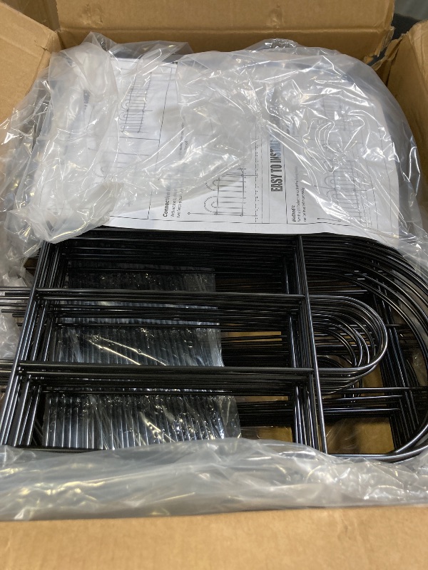 Photo 1 of 45ft X 13in Animal Barrier Fence, 32 Panels No Dig Fence for Dogs Rabbit, Anti Digging Defense Barrier Garden Edging Border, Rustproof Metal Arched Decorative Garden Fencing for Outdoor, Yard, Lawn