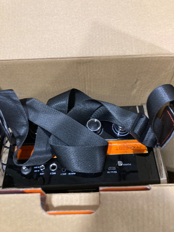 Photo 1 of * PARTS ONLY * JYX Karaoke Machine with 2 Wireless Microphones, Portable Bass/Treble Bluetooth Speaker with LED Light, Support TWS, AUX in, FM, REC PA System with Remote Control, Supply for Party/Adults/Kids