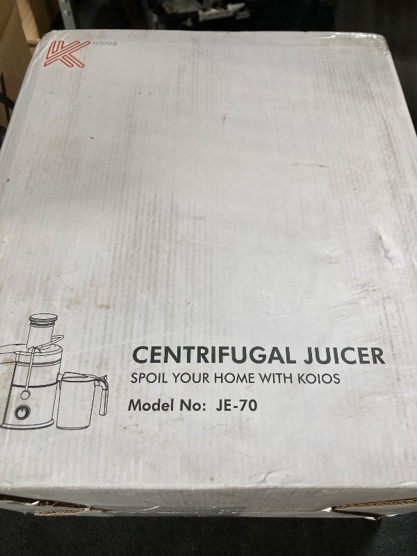 Photo 1 of 1300W KOIOS Centrifugal Juicer Machines, Juice Extractor with Extra Large 3inch Feed Chute, Full Copper Motor, Titanium-Plated Filter, High Juice Yield, 3 Speeds Mode, Easy to Clean with Brush, Non-BPA